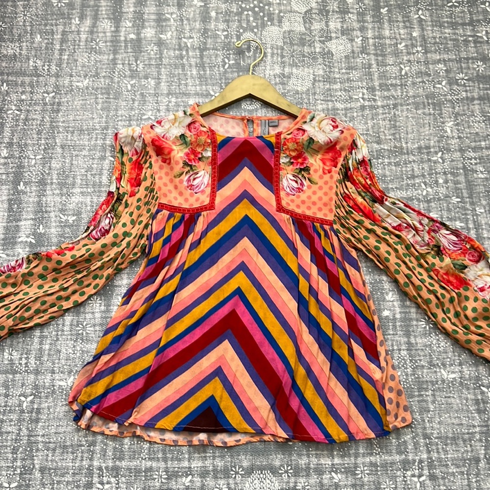 Anthropologie Bl-nk Miranda Peasant top